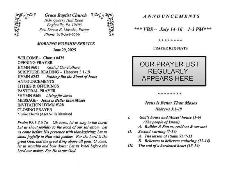 Bulletin for June 29